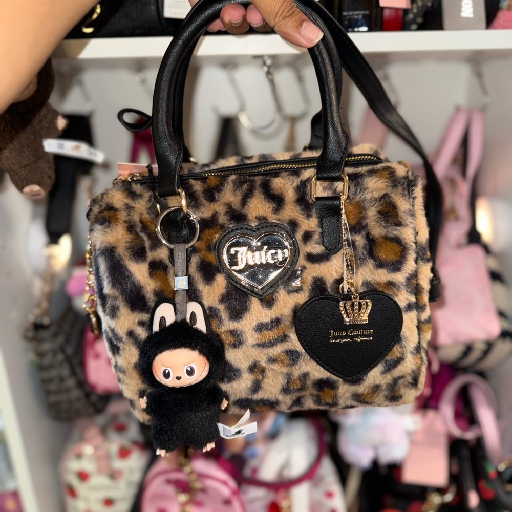 Juicy Couture Warm Up Leopard Print Satchel